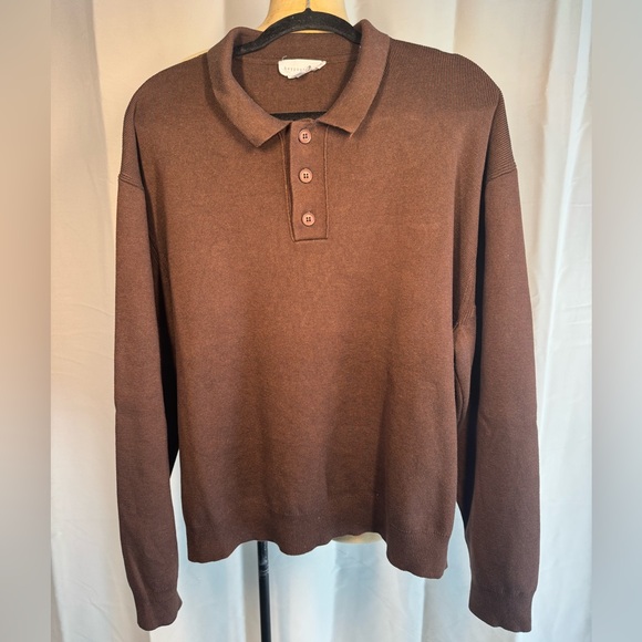 Beyyoglu Brown Three-button polo - Picture 1 of 3